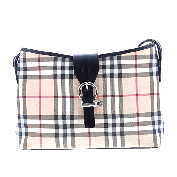 Burberry Handbags - Burberry Black and Cream Shoulder Bag with Signature Check New w/o Tags Dustbag!